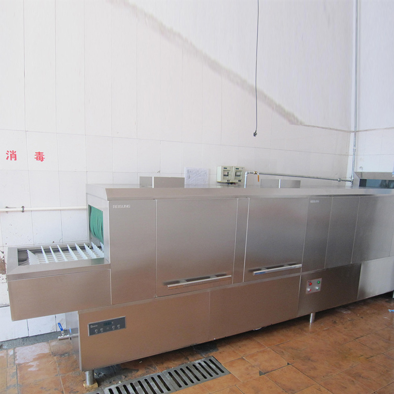 博沭酒店食堂全自動商用大型洗碗機長龍式BS3600B洗碗機帶烘干機