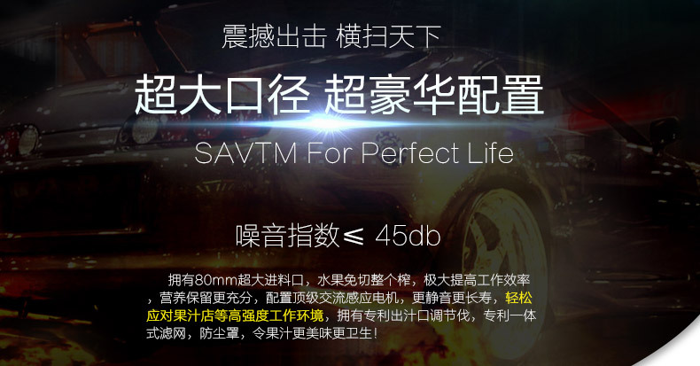 SAVTM/獅威特商用大口徑多功能榨汁機(jī) 攪拌果汁機(jī)低速原汁機(jī)批發(fā)