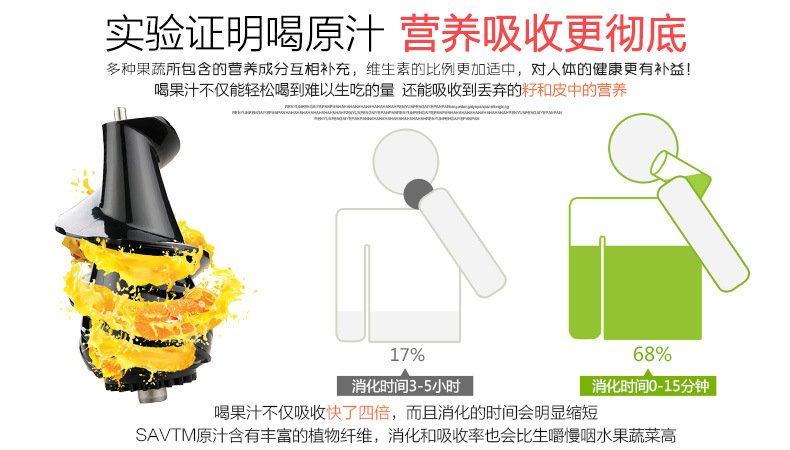SAVTM/獅威特商用大口徑多功能榨汁機(jī) 攪拌果汁機(jī)低速原汁機(jī)批發(fā)