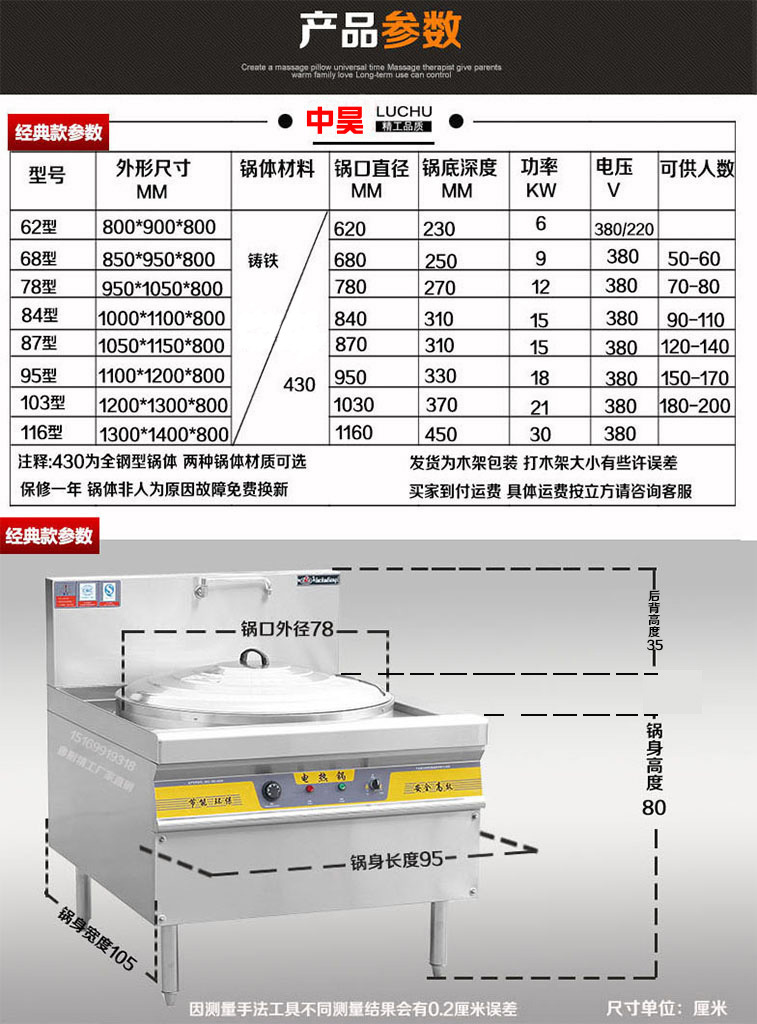 中昊78型商用電熱鍋電炒鍋酒店飯店食堂電熱煮面爐臺(tái)煮面鍋電炸鍋