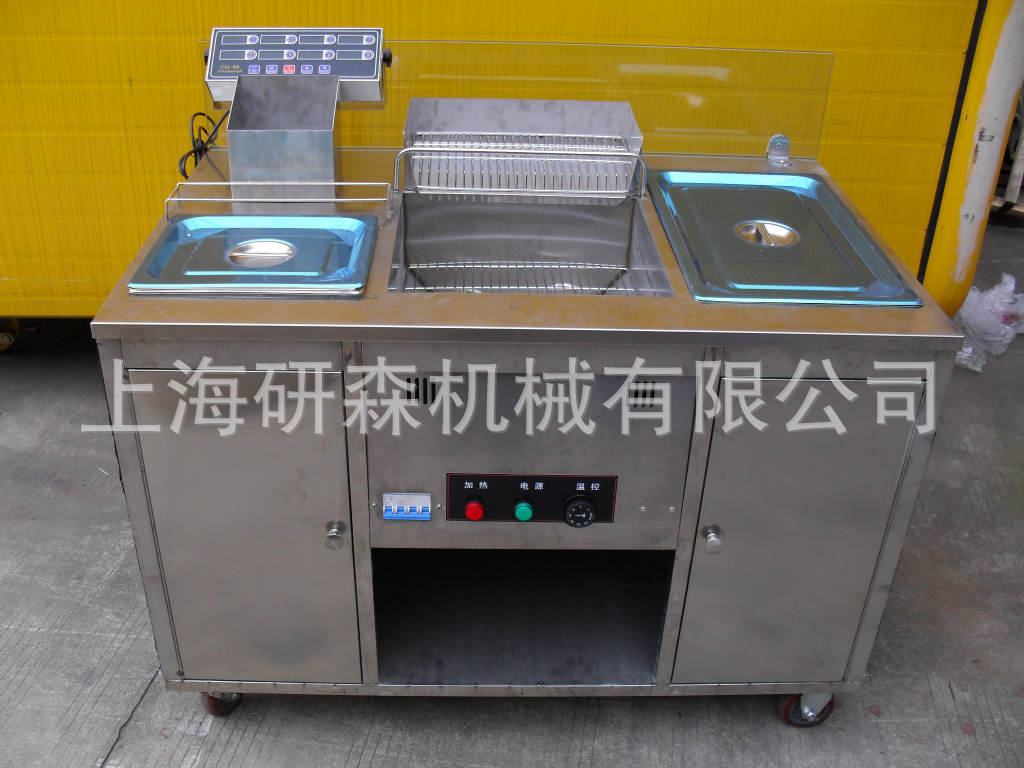 優質多用高效油炸鍋 一體商用電熱油炸鍋 流動式炸雞排工作臺
