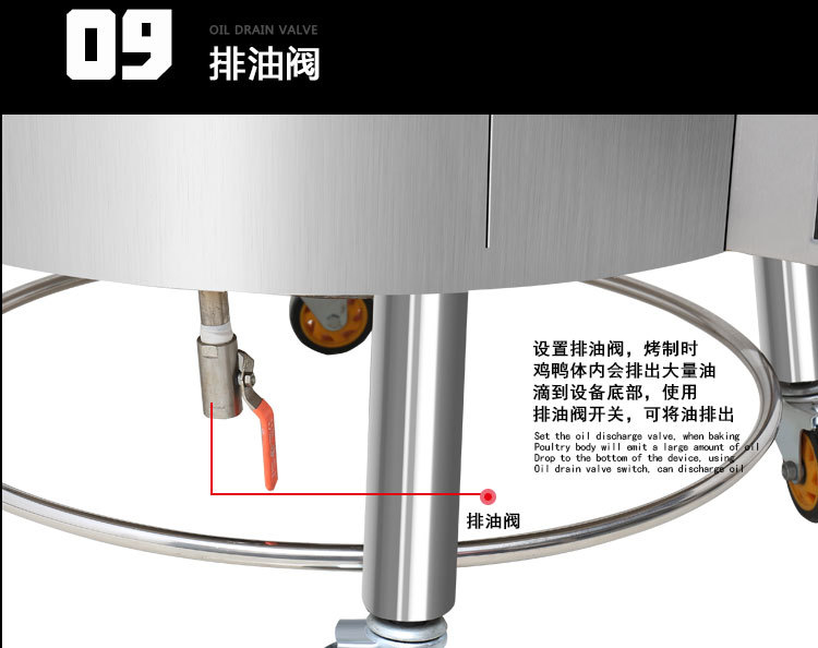 商用燃?xì)饽咎靠鞠?自動(dòng)旋轉(zhuǎn)烤鴨爐鋼化玻璃 電熱烤雞烤鴨爐設(shè)備