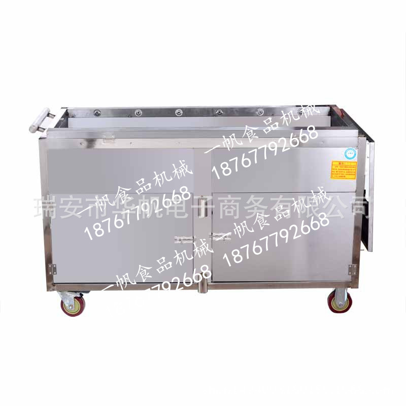 爆款商用六排木炭越南搖滾烤雞爐，旋轉(zhuǎn)自動韓國搖擺車烤鴨烤箱
