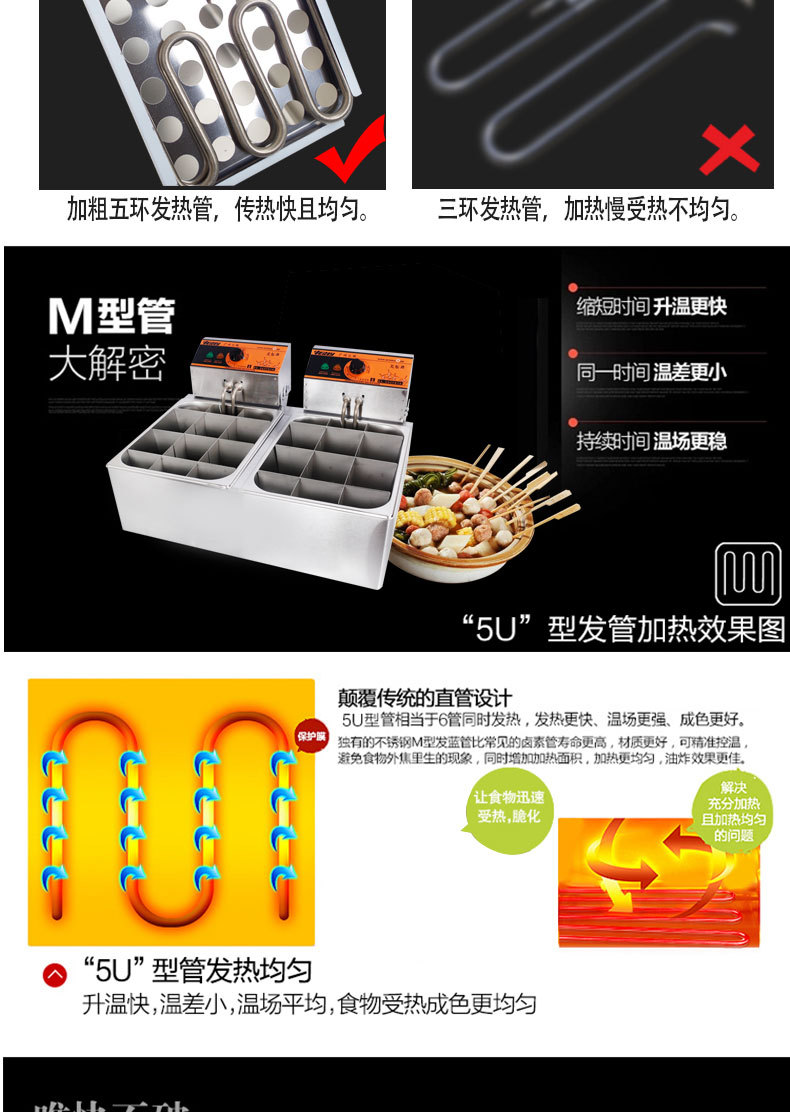 匯利關(guān)東煮機(jī)器商用12格 雙缸關(guān)東煮鍋電熱12格丸子機(jī)器麻辣燙機(jī)