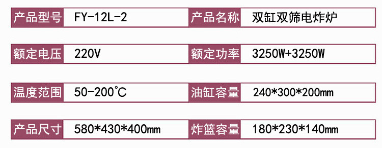 杰億雙缸雙篩電炸爐 FY-12L-2商用煎炸鍋油炸爐炸雞炸薯?xiàng)l小吃機(jī)