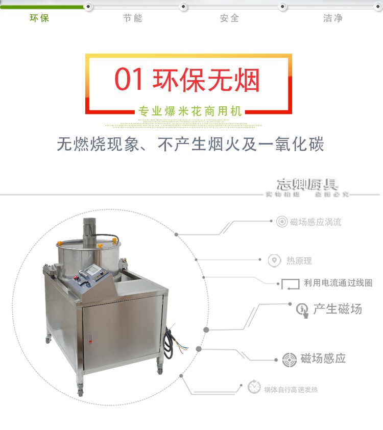 志卿美式爆米花機(jī)15000W商用大型機(jī)電磁15KW圓形自動廠家批發(fā)價(jià)