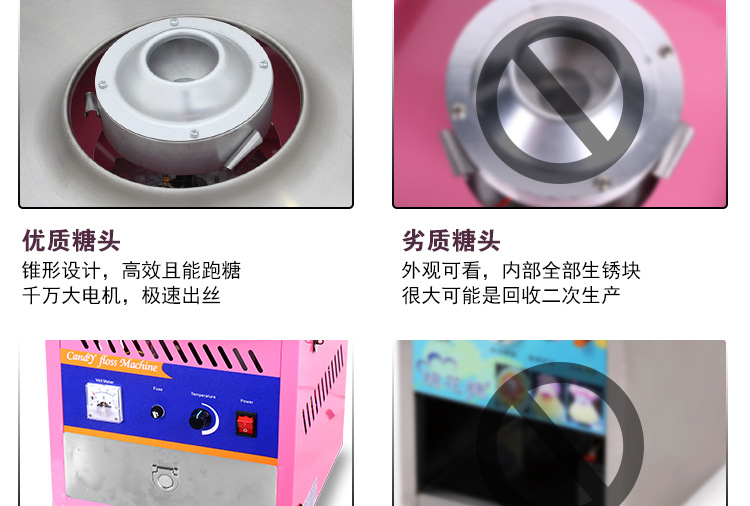 奇博士電熱棉花糖機(jī)商用電動(dòng)全自動(dòng)花式拉絲棉花糖機(jī)器彩色果味糖