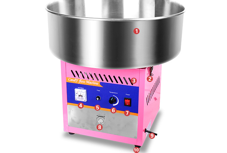 奇博士電熱棉花糖機(jī)商用電動(dòng)全自動(dòng)花式拉絲棉花糖機(jī)器彩色果味糖