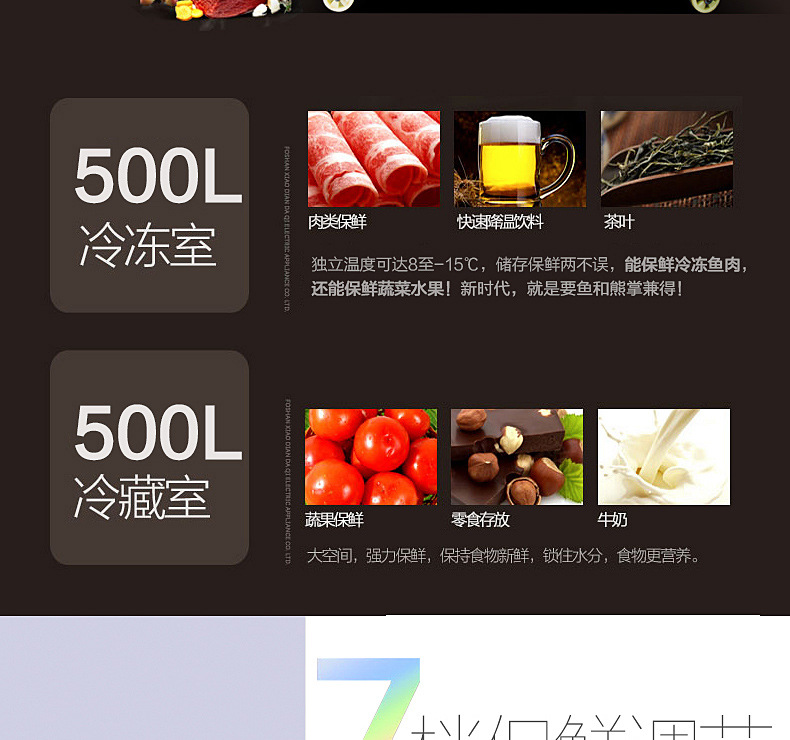 樂創(chuàng)商用冰柜立式四門4門冰箱冷柜冷藏冷凍保鮮柜