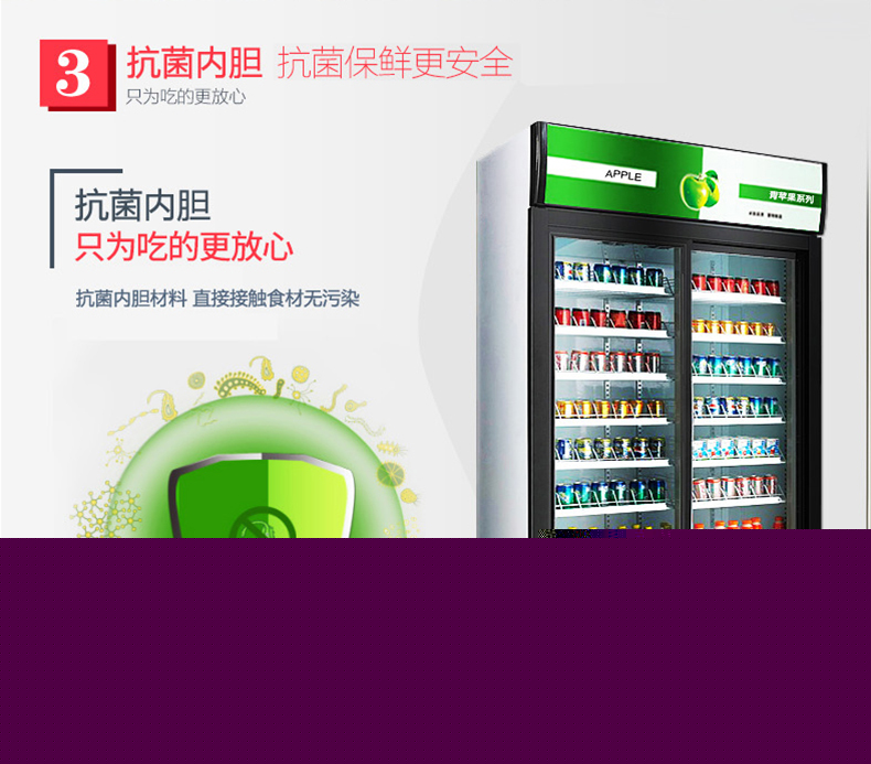 樂創展示柜冷藏立式冰柜 商用冰箱飲料飲品保鮮柜 雙門冷飲料柜
