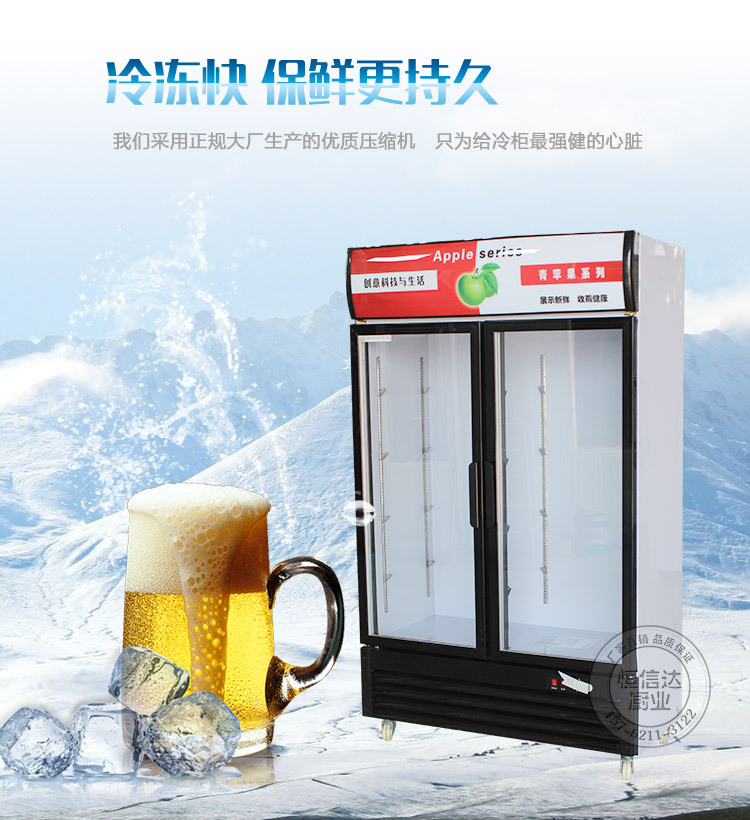 啤酒柜玻璃門(mén)冰箱冷柜飲料冷藏展示柜單門(mén)雙門(mén)展示柜展示冰柜