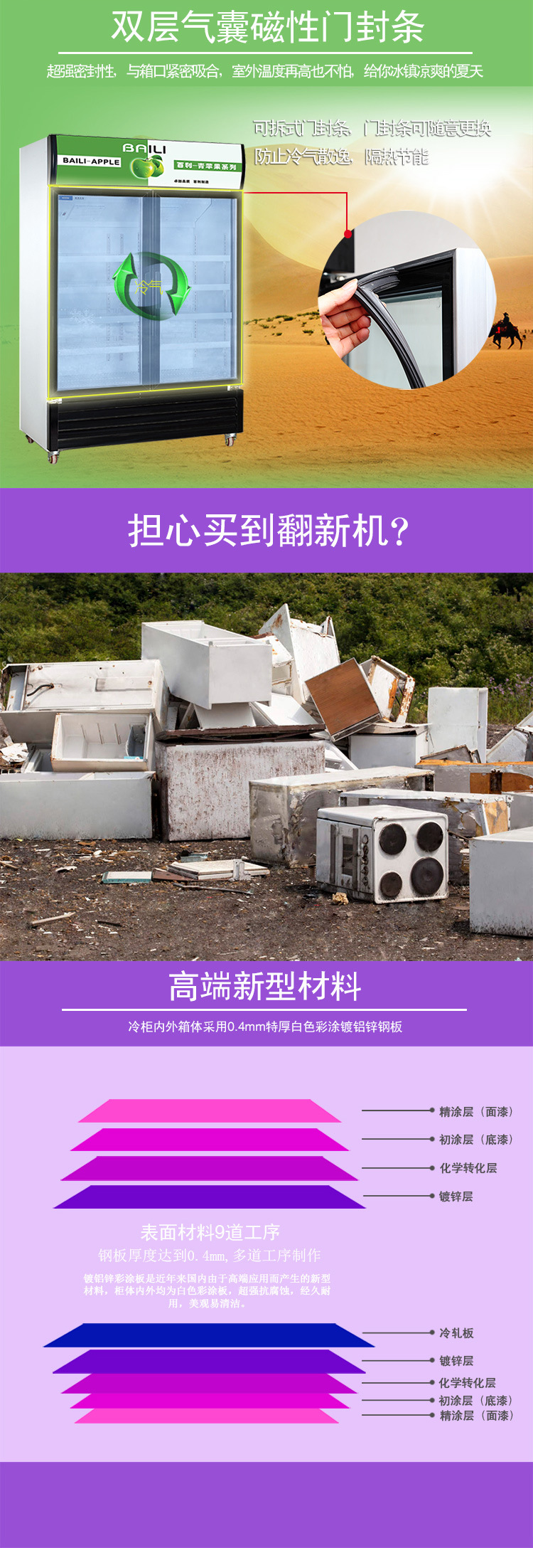 百利LC-348AF立式單門(mén)冷藏展示柜 超市便利店保鮮冷藏展示柜