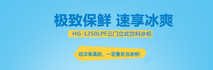 冰柜三門展示柜移門保鮮柜立式無霜風(fēng)冷單溫超市商用冷藏飲料柜