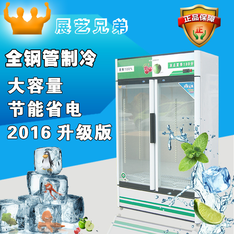 飲料柜 雙門展示柜商用立式冷藏保鮮展示柜制冷強(qiáng)勁噪音小可定制
