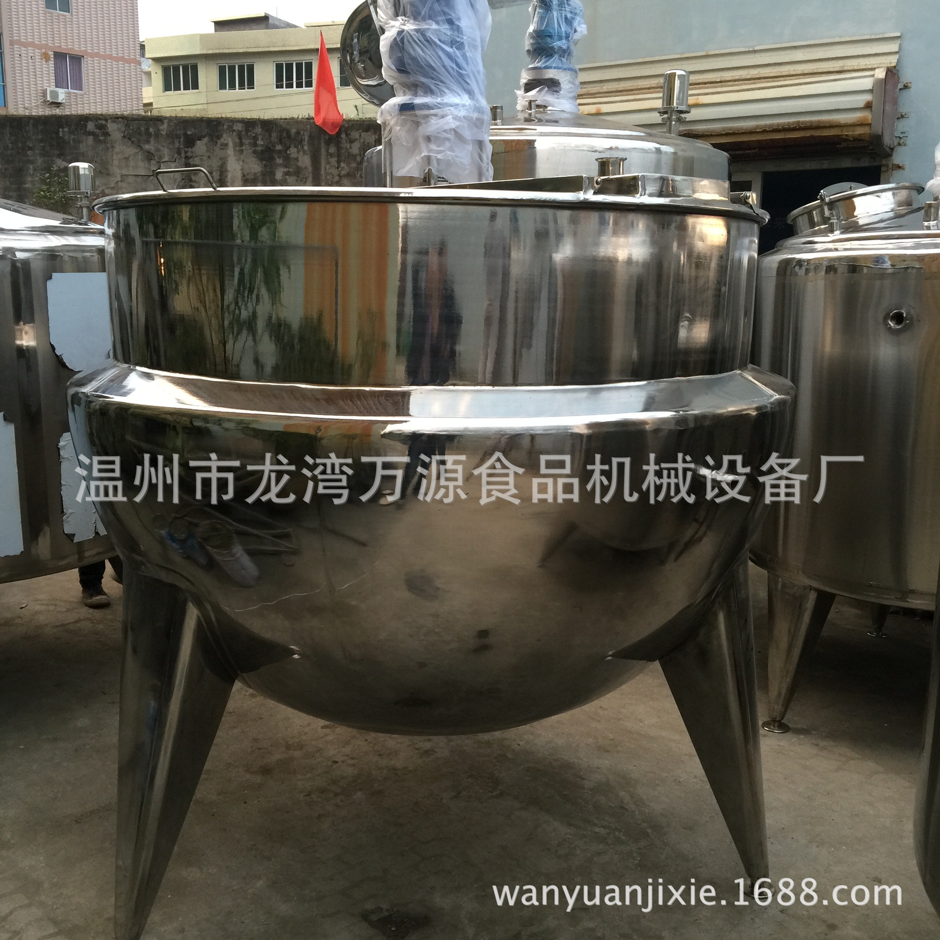 蒸汽立式夾層鍋(誠信溫州) 不銹鋼夾層鍋 炊事設備 質(zhì)量可靠
