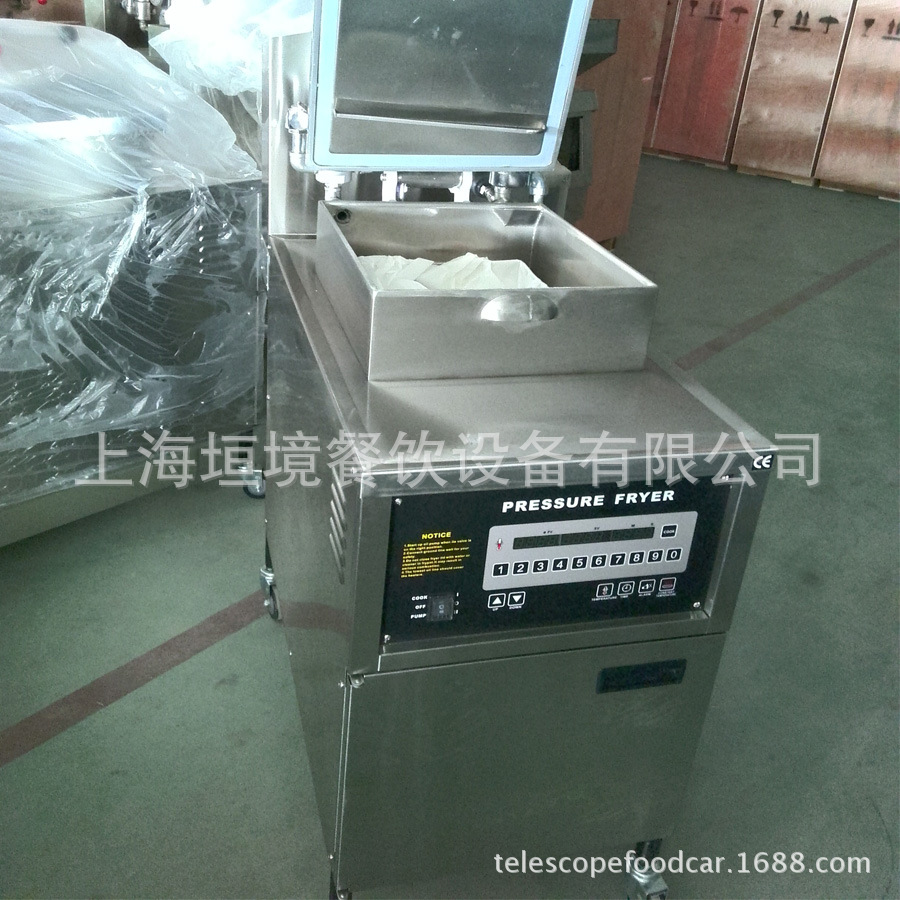 美式110v 60hz 不銹鋼臺(tái)式壓力油炸鍋 出口臺(tái)灣雞排16電熱油炸爐