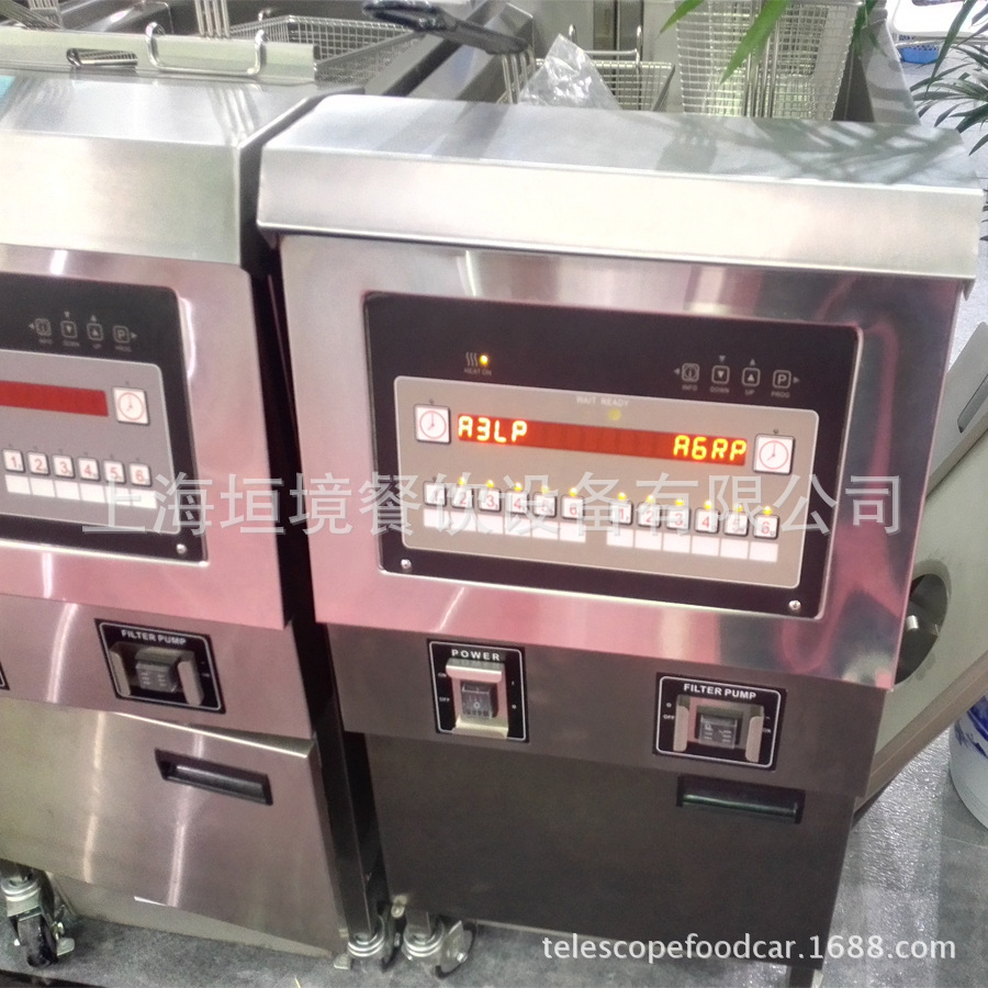 美式110v 60hz 不銹鋼臺(tái)式壓力油炸鍋 出口臺(tái)灣雞排16電熱油炸爐