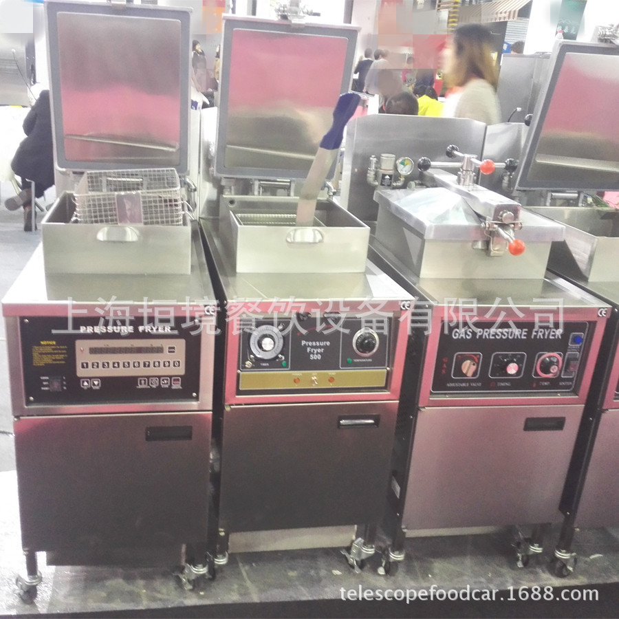 美式110v 60hz 不銹鋼臺(tái)式壓力油炸鍋 出口臺(tái)灣雞排16電熱油炸爐