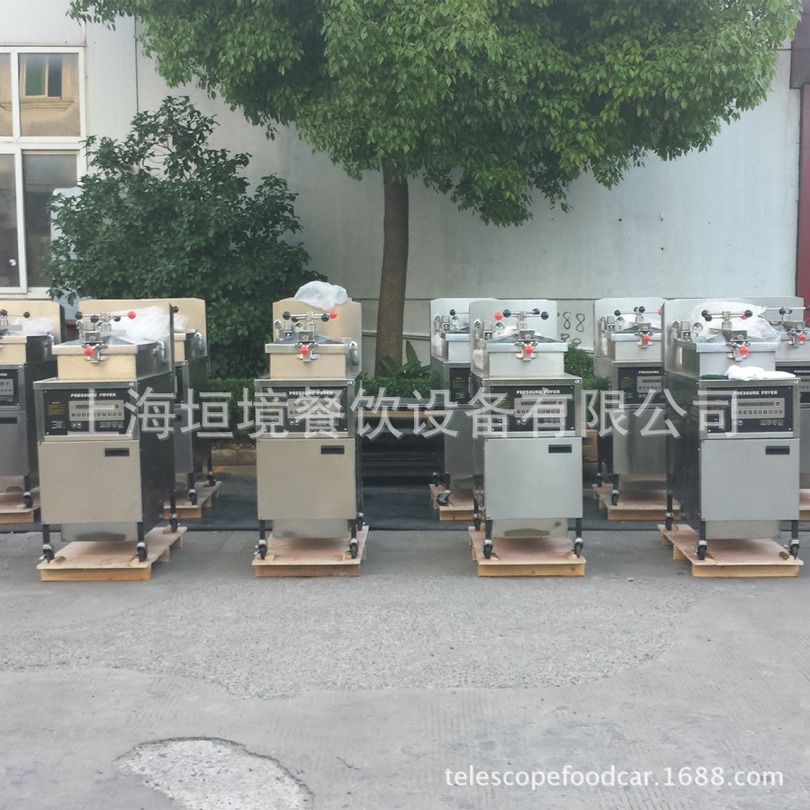 美式110v 60hz 不銹鋼臺(tái)式壓力油炸鍋 出口臺(tái)灣雞排16電熱油炸爐
