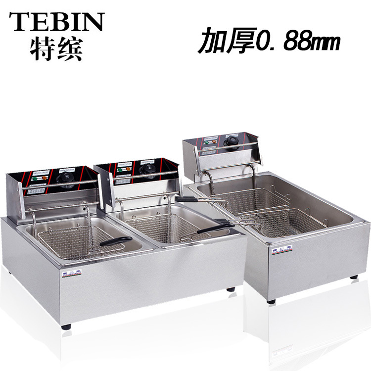 電炸爐 單缸特繽加厚大6L家用薯?xiàng)l薯塔機(jī)炸雞爐油炸爐 油炸鍋商用