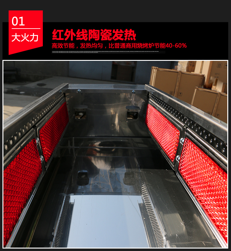 厚山燃?xì)鉄緺t商用帶風(fēng)機(jī)無煙商用煤氣燒烤爐羊肉串燒烤爐