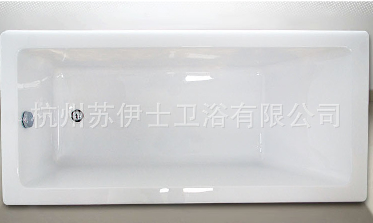 浴缸亞克力 嵌入式浴缸 方形普通酒店浴缸浴池工廠直銷(xiāo)1.5/1.7米