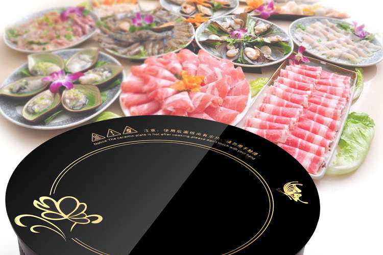 特價(jià)批發(fā) 商用線控火鍋專用電磁爐圓形鑲嵌入式3000W觸摸288MM