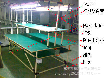 供應東莞寮步石碣精益管工作臺、復合管工作臺雙層檢測工作臺