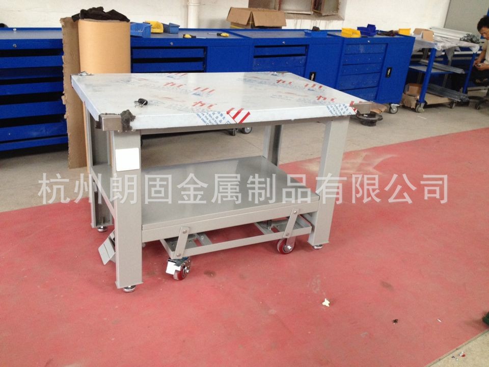 廠家直銷(xiāo)生產(chǎn)線移動(dòng)工作臺(tái) 定做雙層工作桌升降工作臺(tái)批發(fā)
