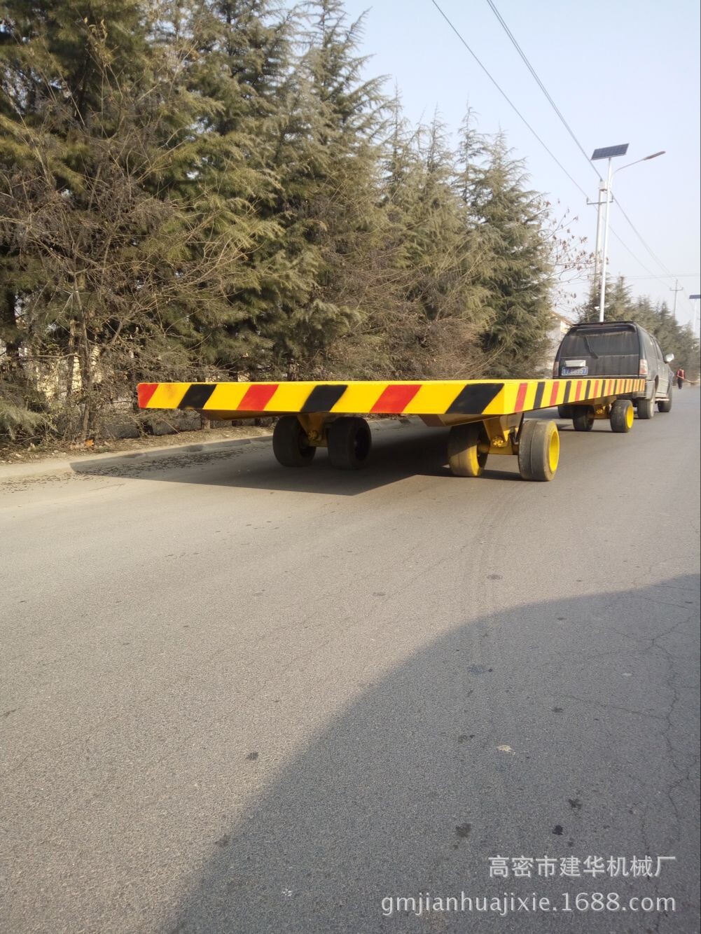定制標(biāo)準(zhǔn)30噸重型平板拖車 商用平板四輪拖車 拖車批發(fā)廠家
