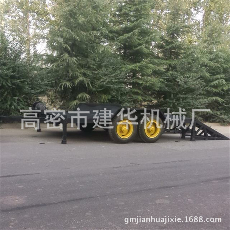 山東直銷 加長平板拖車 機械小型平板拖車 商用載重平板拖車批發(fā)